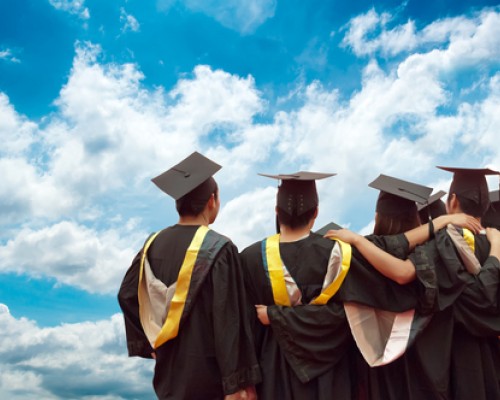 students and sky as an example for good debt